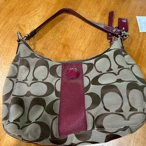 Coach maroon handbag